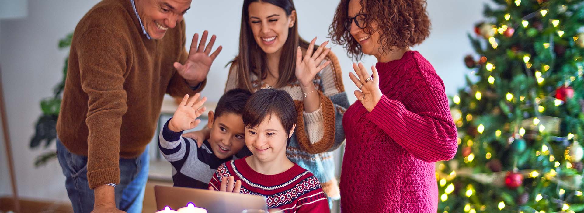 A family on call with a caregiver at Total Support Home Care LLC